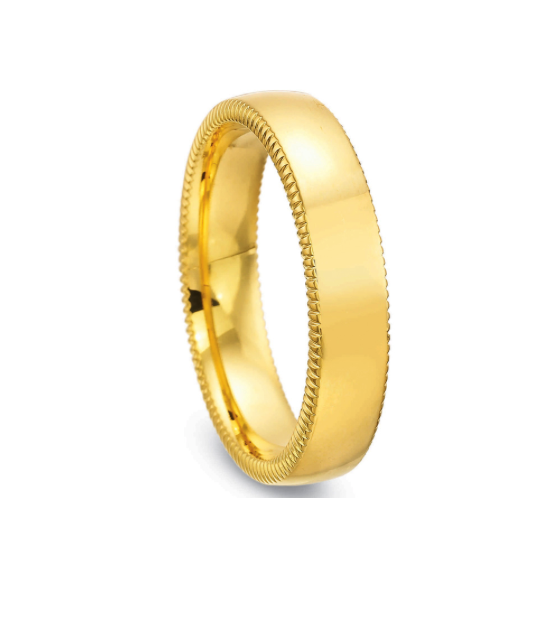 18k White and Rose Men's Wedding Band