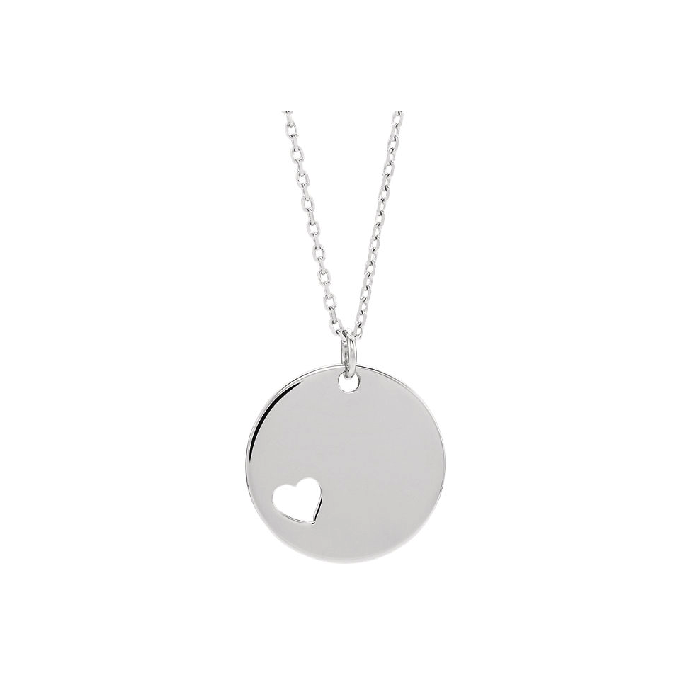 Yellow Gold Heart Engraveable Necklace