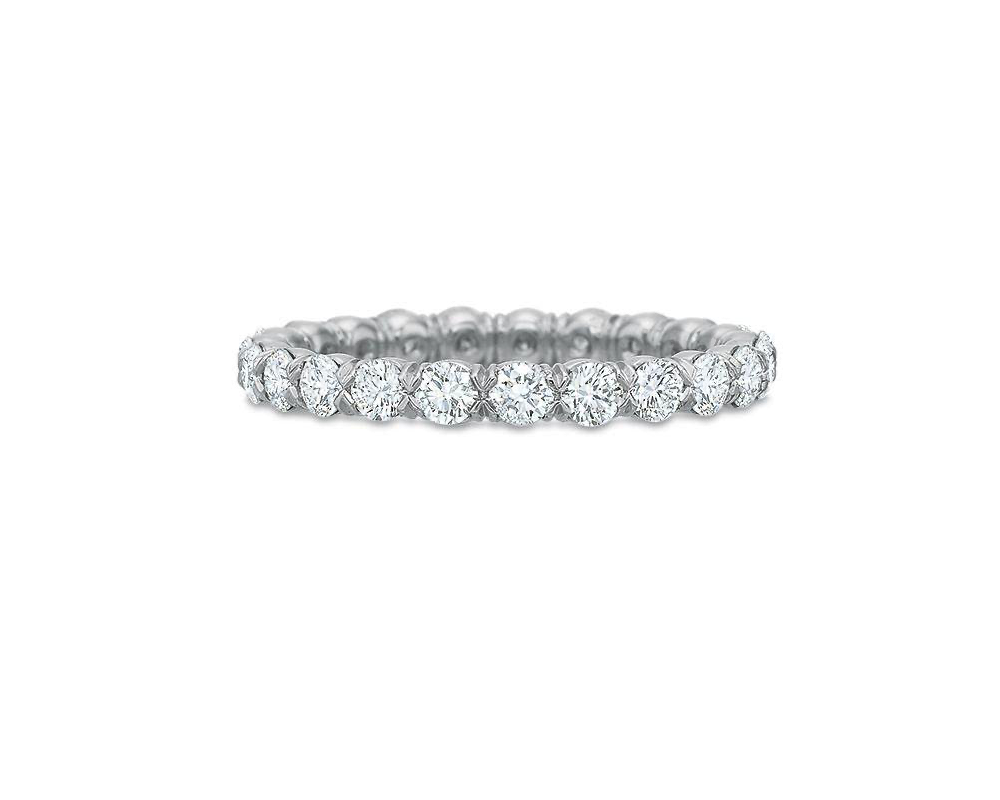 Five Row Pave Diamond Eternity Band
