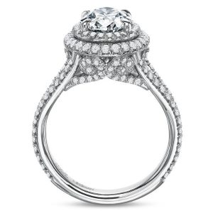Olivia Double Halo Split Shank Engagement Ring