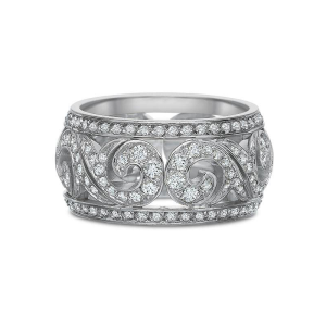 Swirl Diamond Wedding Ring