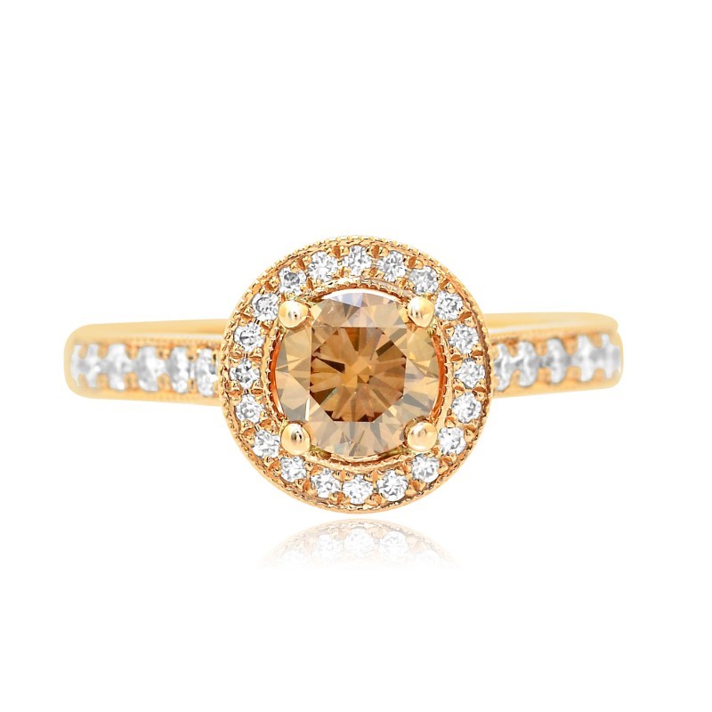 images Chocolate Diamond Halo Ring