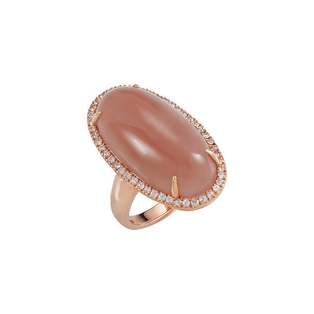 Chalcedony White Sapphire Ring