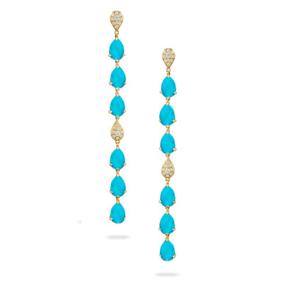 18K Gold Dangle Earrings