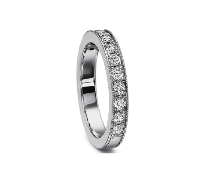 Men's white gold wedding ring