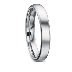 Men's 4mm White Gold Wedding Band