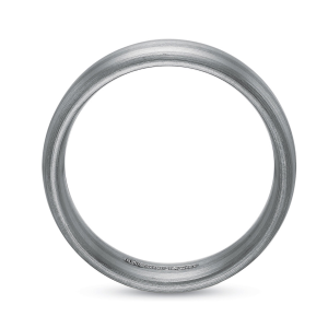Illusion Mens White Gold Wedding Band