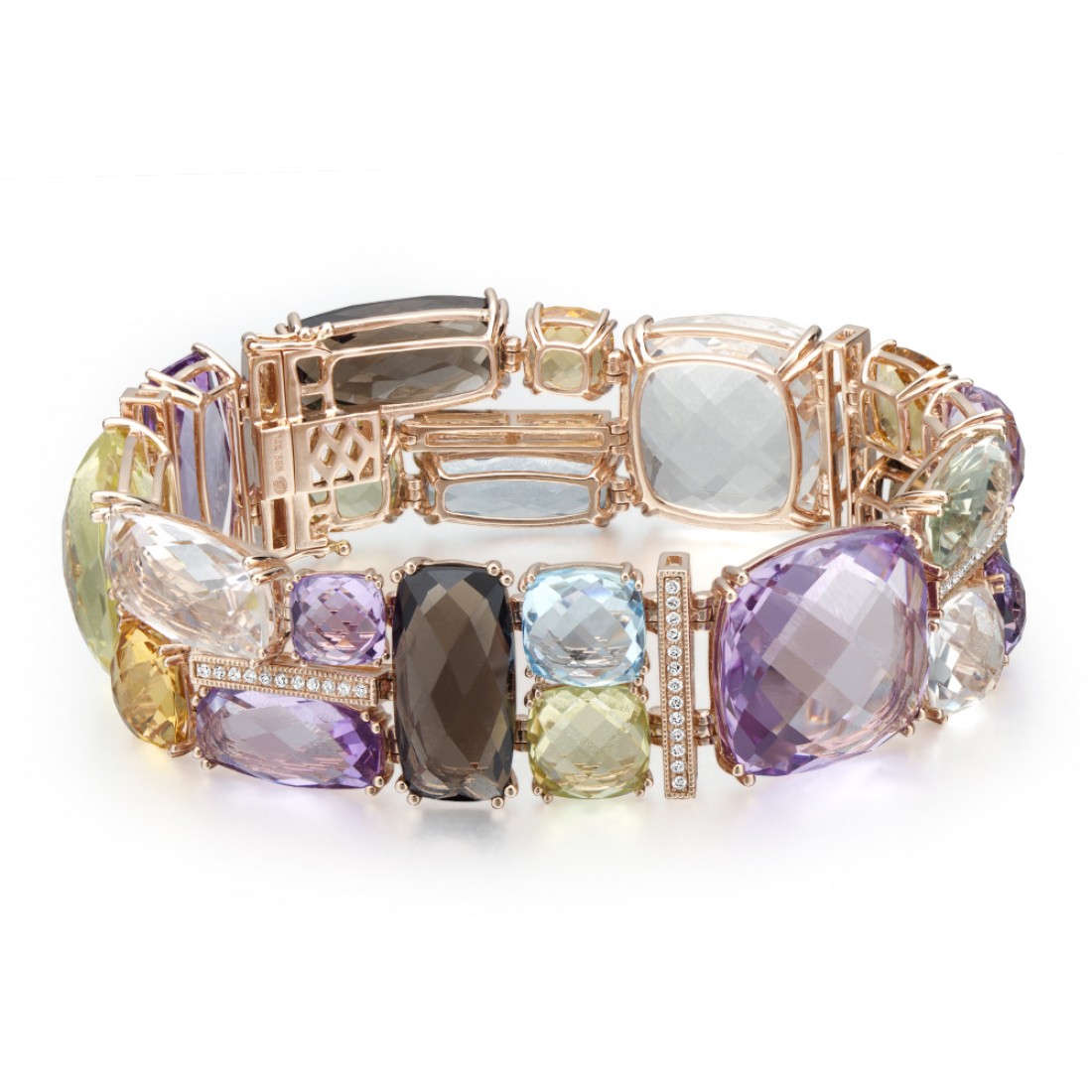 images multi colour gemstone diamond bracelet