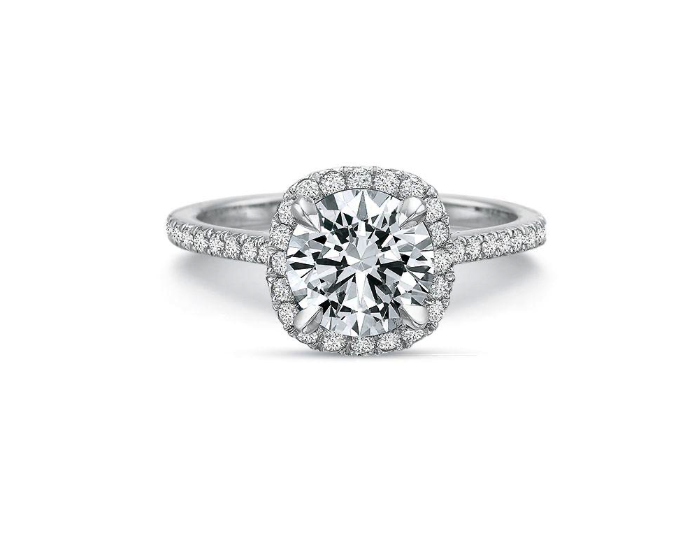 18kt Olivia Oval Halo Engagement Ring