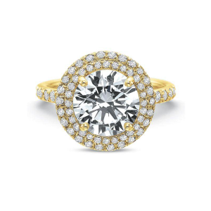 Yellow Diamond Halo Engagement Ring