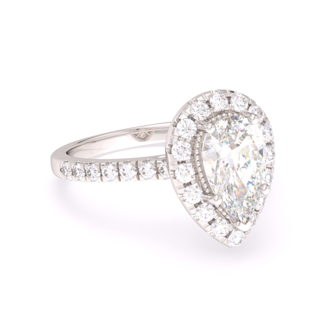 Three Stone Emerald Diamond Engagement Ring Setting