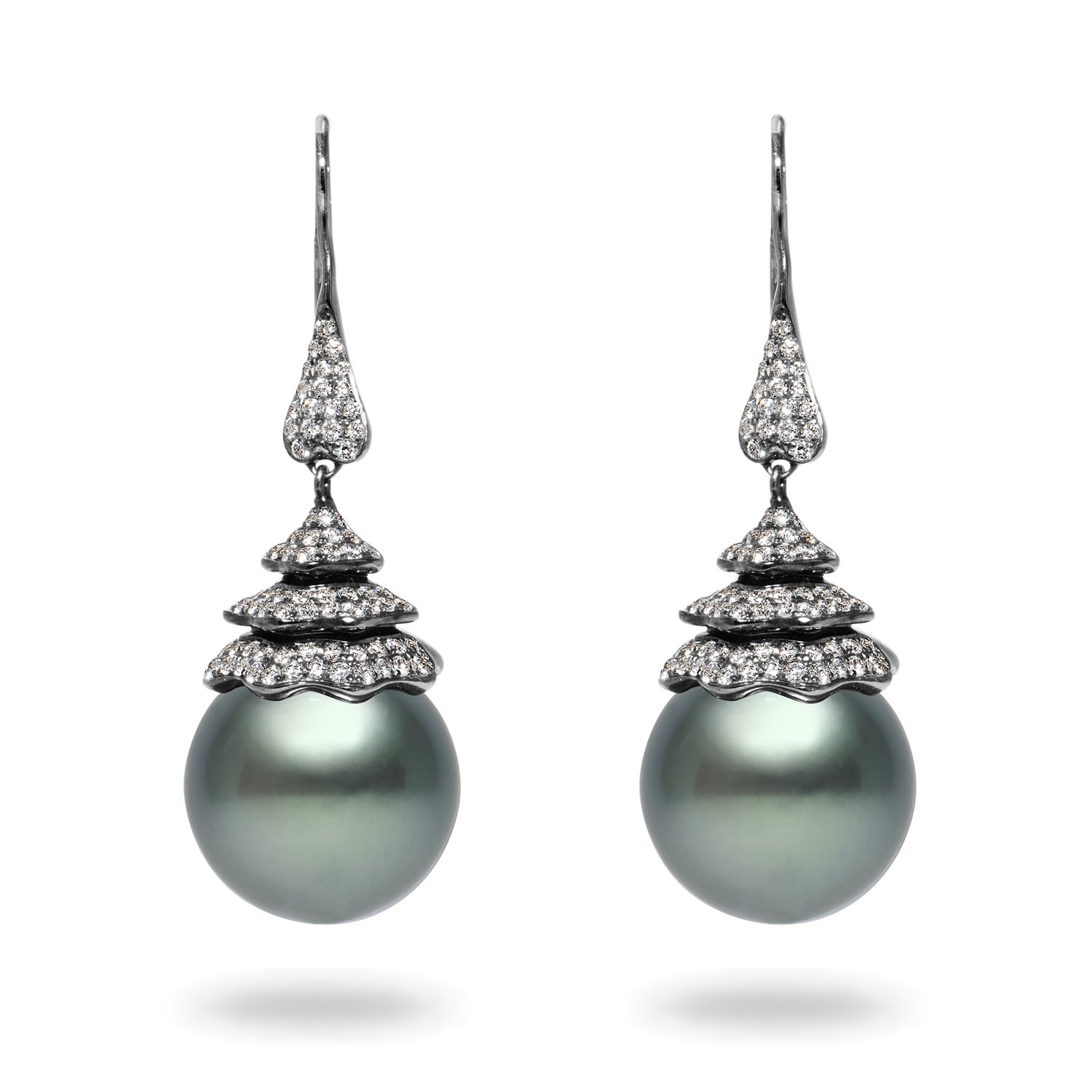 Modern Pearl Diamond Pendant