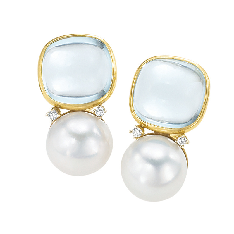 Citrine Pearl Earrings