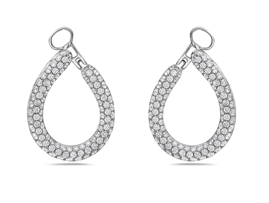 Diamond Stiletto Dangle Earrings