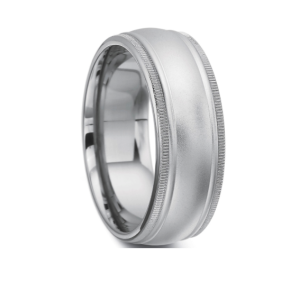 8mm Men's Domed Wedding Band