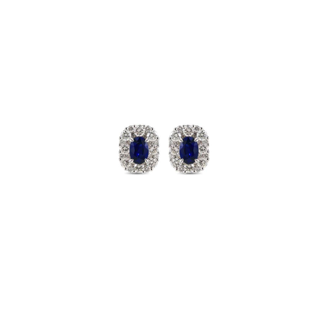 Emerald Diamond Stud Earrings