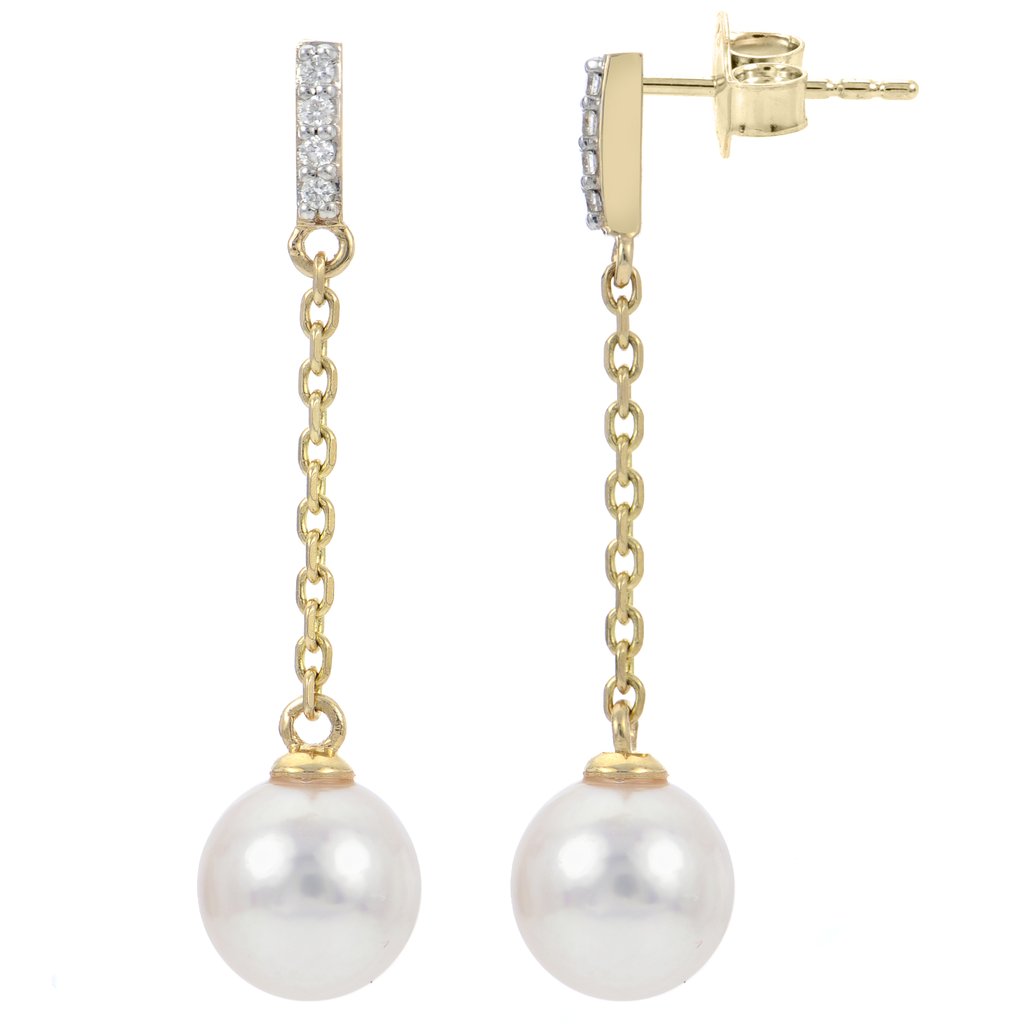 Pearl Paperclip Earrings