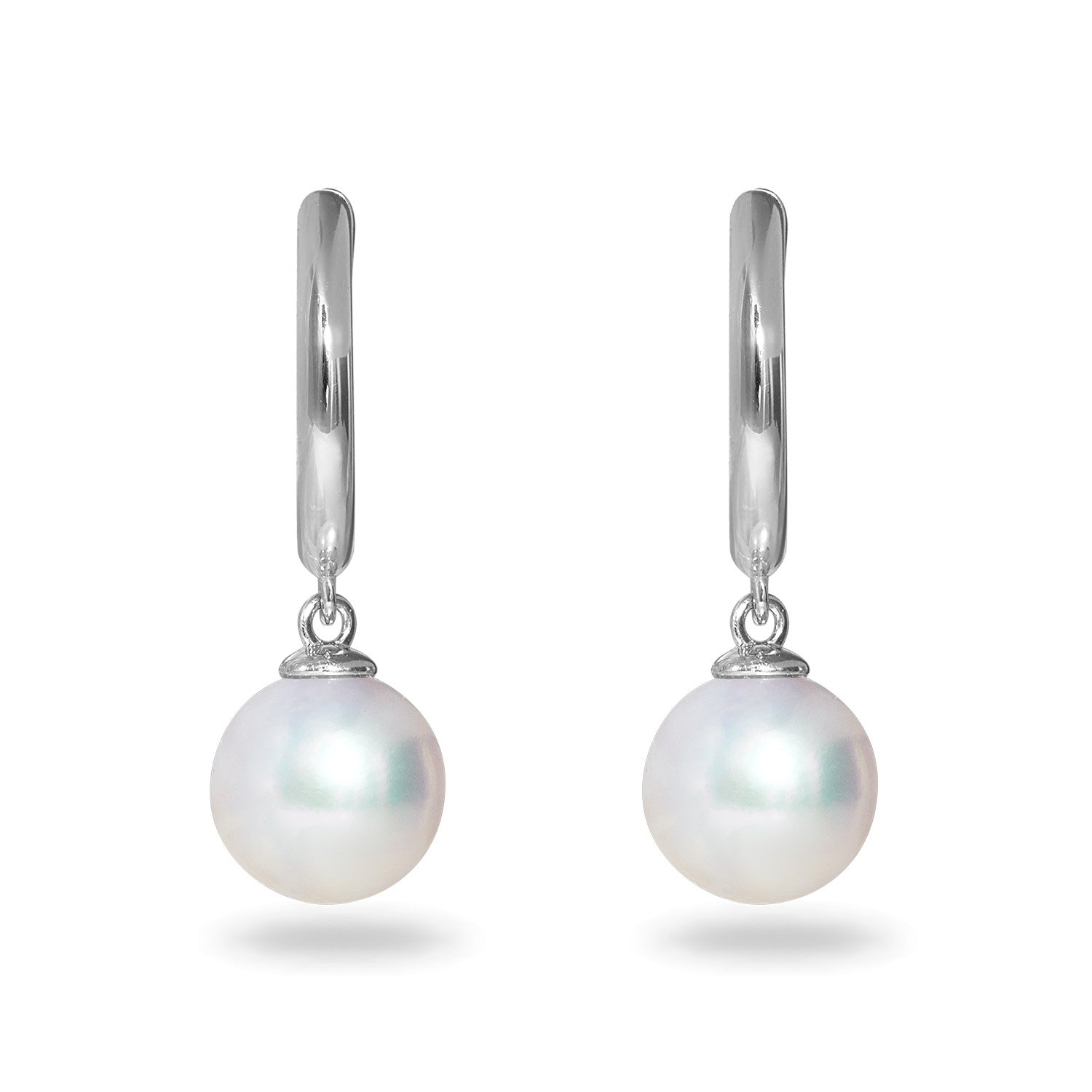 images White Gold Akoya Pearl Earrings