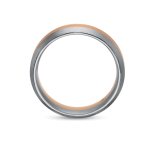18k White and Rose Men's Wedding Band