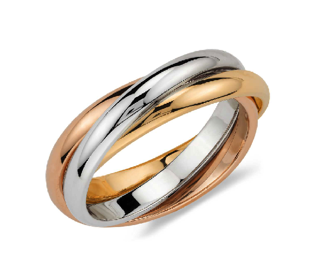 Three Row Diamond Pave Band