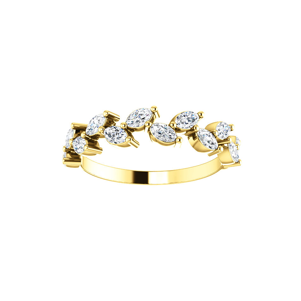 14kt Yellow Gold Marquise Diamond Band