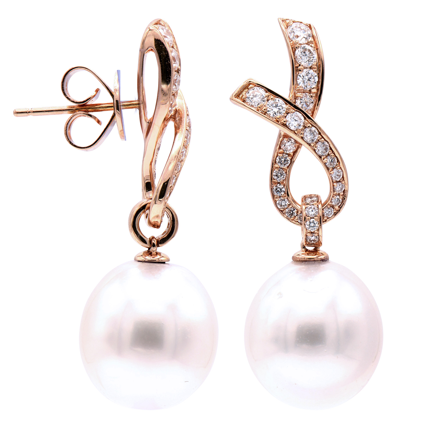 South Sea Pink Pearl Earrings