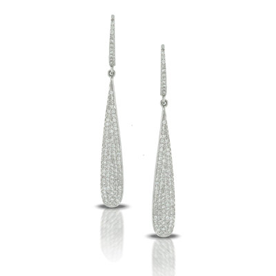 images Pave Diamond Earrings