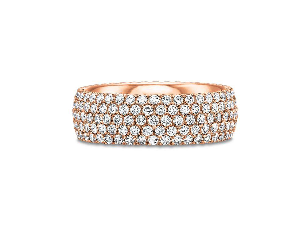 images Five Row Pave Diamond Eternity Band