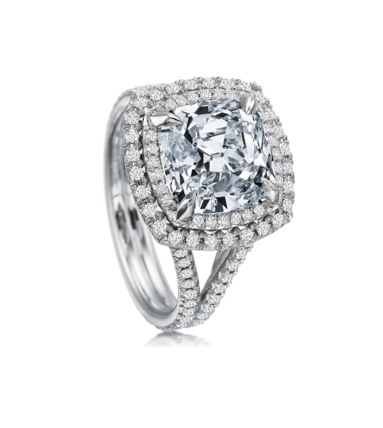 Oval Three Stone Infinity Engagement Ring