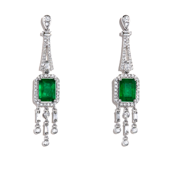 Coral Diamond Earrings