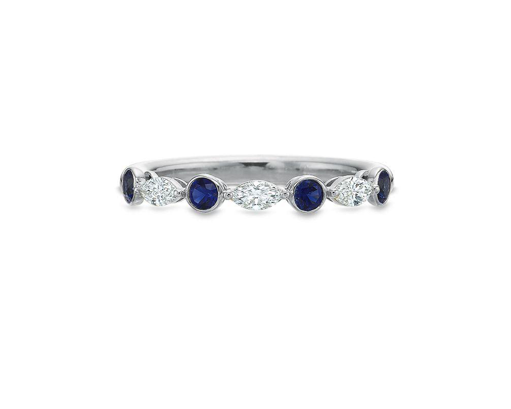 Silhouette Ruby Diamond Band