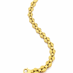 yellow and white gold anchor link bracelet