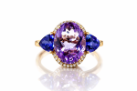 Amethyst Tanzanite Ring