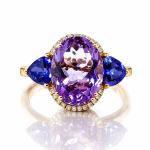 Sapphire Diamond Butterfly Ring