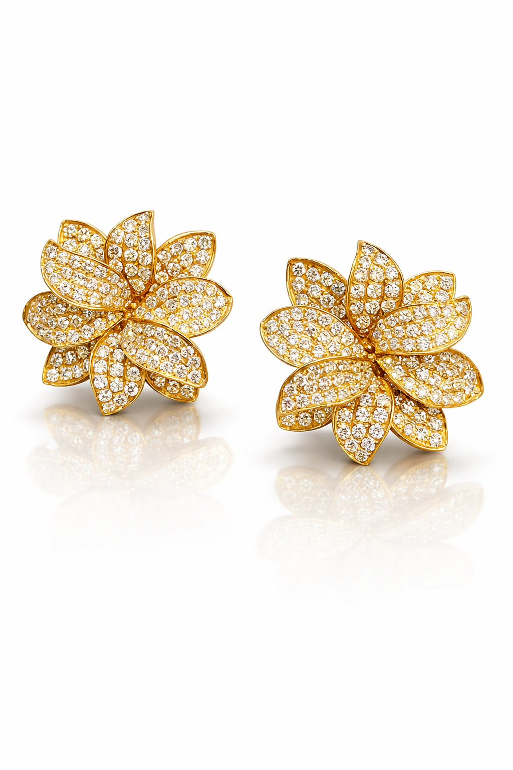 diamond flower earrings Aurelia Bloom Diamond Flower Earrings