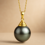 14kt yellow gold Tahitian Pearl Necklace