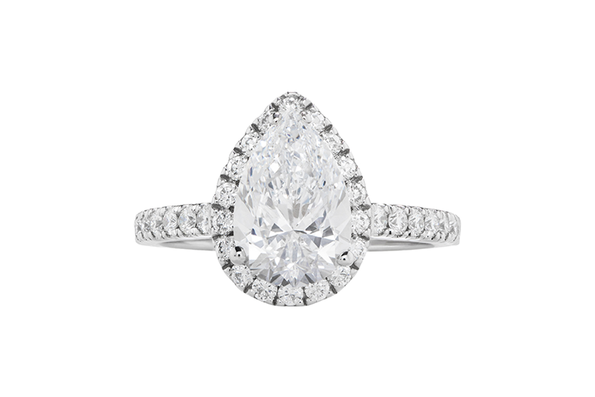 Pear-Shaped Diamond Engagement Ring