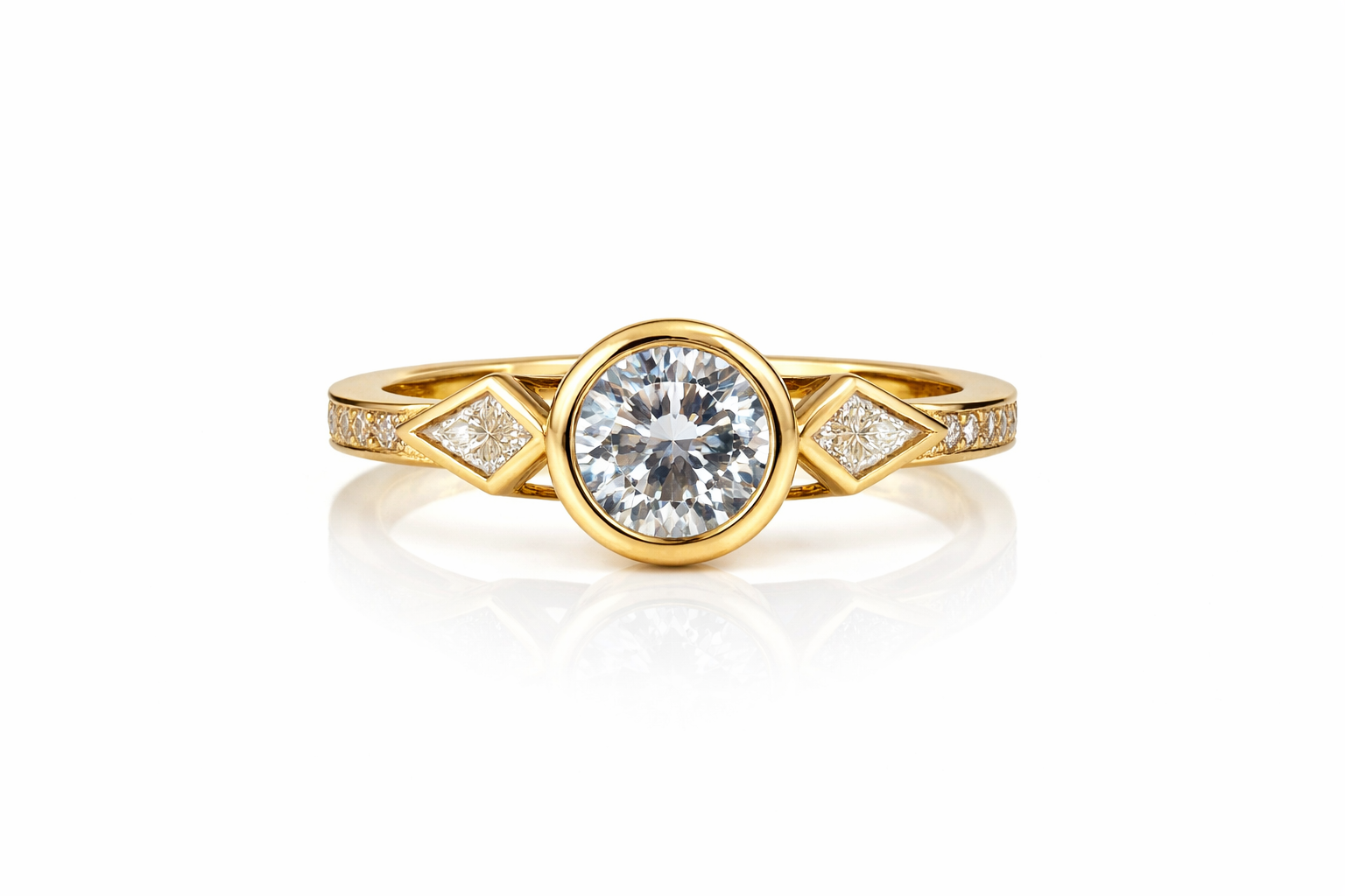 bezeldiamondengagementring Ivy Engagement Ring