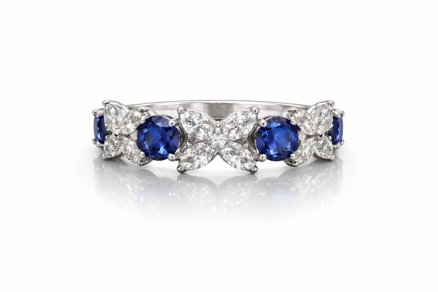 sapphire diamond band Sapphire Diamond Band