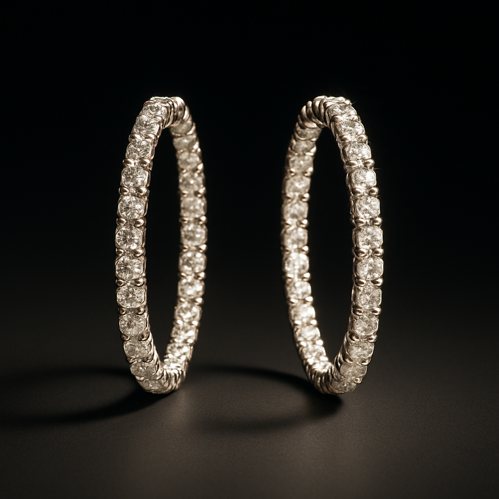 gold hoop earrings Eternal Radiance Diamond Hoops