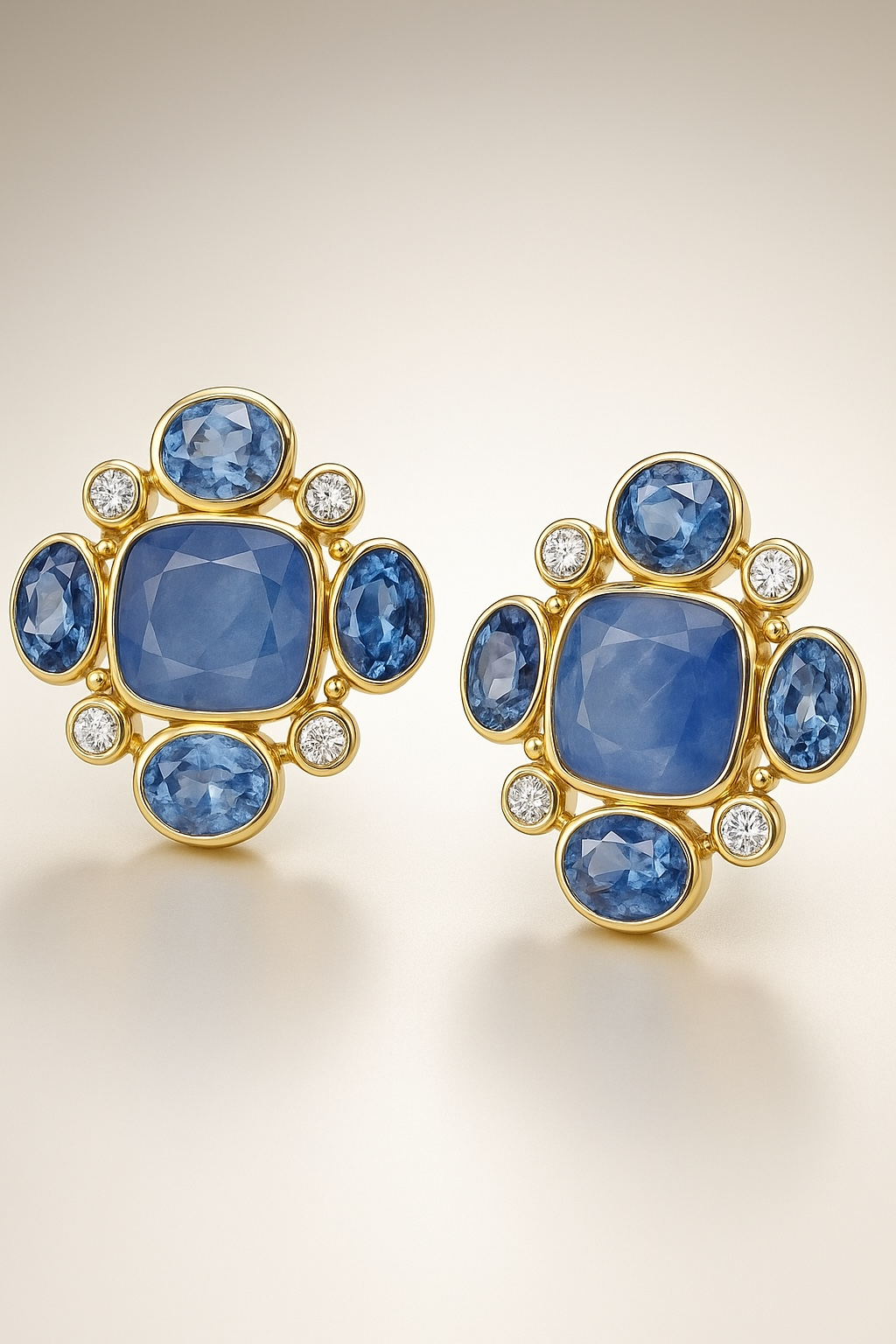 sapphire earrings Azure Regalia Earrings