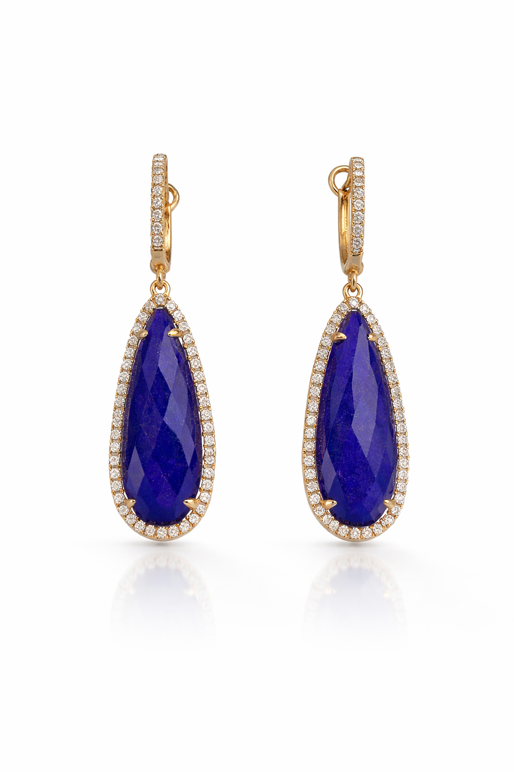 lapis earrings Azure Nocturne Lapis Diamond Earrings