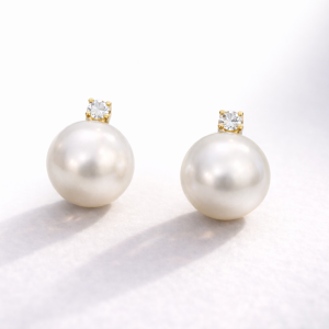 Lumiere Akoya Diamond Stud Earrings