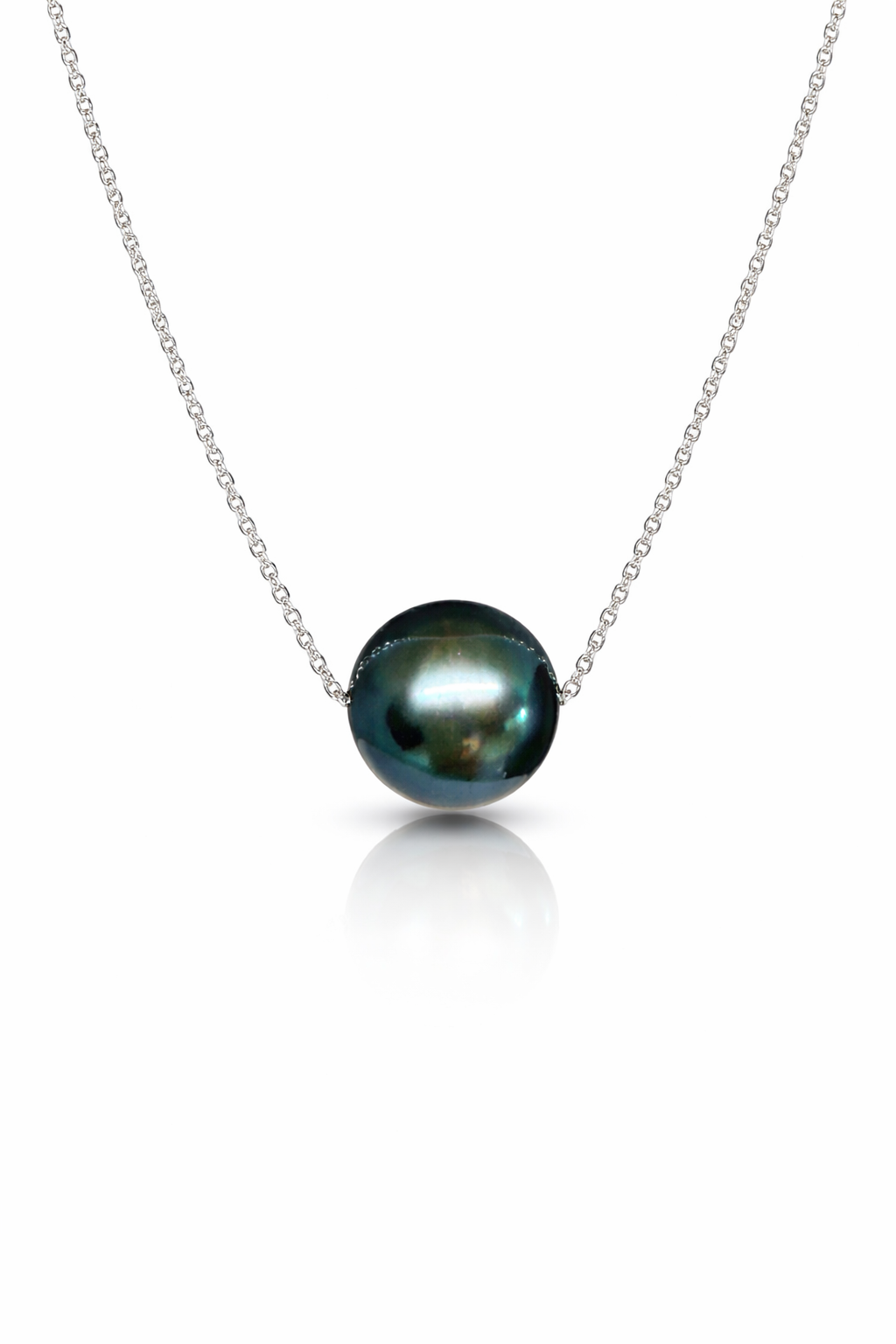 tahitian pearl necklace Midnight Tide Tahitian Slider Necklace