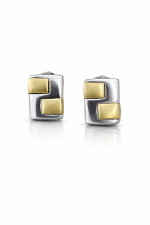 Lumiere Duo Satin Gold Earrings