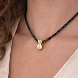 Aurelia Bezel Solitaire Necklace