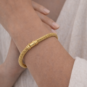 Aurelius Weave Gold Link Bracelet
