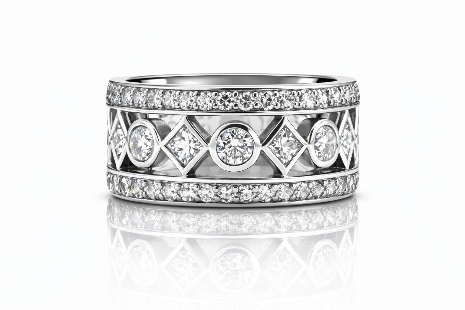 diamond band The Elan Lattice Diamond Band