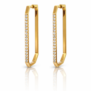 The Elan Line Diamond Hoops
