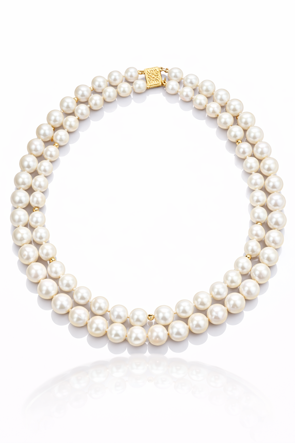 double strand pearl necklace La Perla Duet Double Strand Pearl Necklace